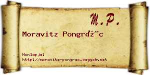 Moravitz Pongrác névjegykártya
